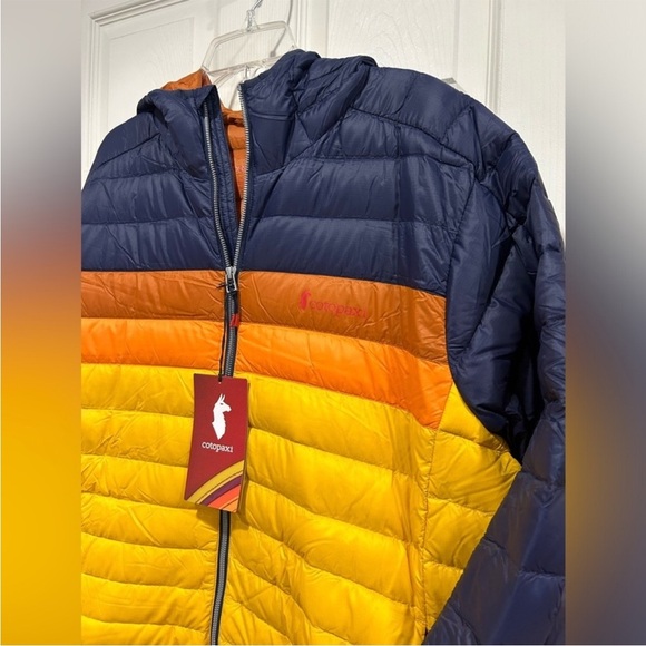 Cotopaxi Men’s XXL Fuego Hooded Down Puffer Jacket Blue Maritime Sunset NWT - Picture 2 of 14